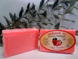 Παραδοσιακό Σαπούνι Ελαιολάδου 100 gr με άρωμα Φράουλα